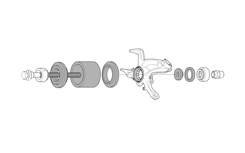 Zusatzbild 3 Radlager Werkzeugsatz VAG, BMW, Ford, Opel