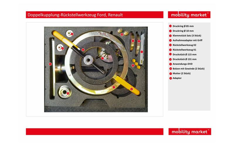 Zusatzbild 1 Doppelkupplung-Rückstellwerkzeug Ford, Renault