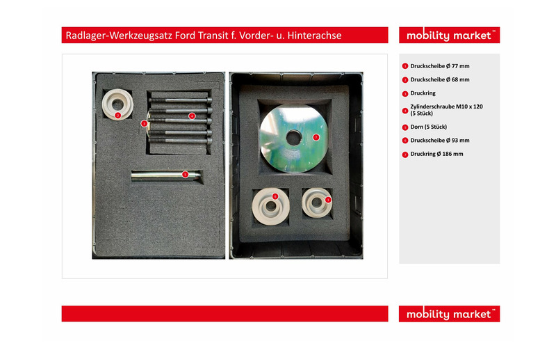 Zusatzbild 1 Radlager-Werkzeugsatz Ford Transit f. Vorder u. Hinterachse