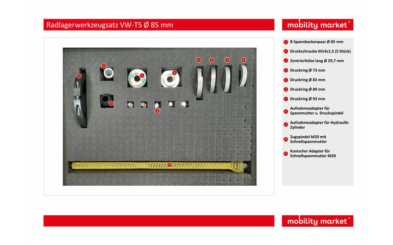 Zusatzbild 2 Radlagerwerkzeugsatz VW-T5 Ø 85 mm