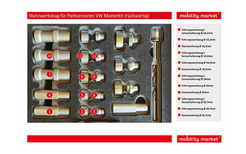 Zusatzbild 1 Stanzwerkzeug für Parksensoren VW Masterkit (rückwärtig)