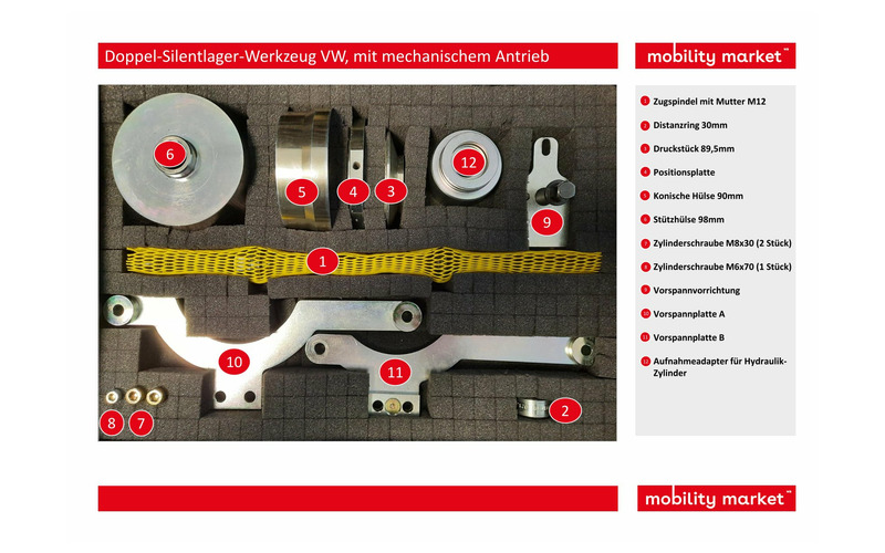 Zusatzbild 1 Doppel-Silentlager-Werkzeug VW, mit mechanischem Antrieb