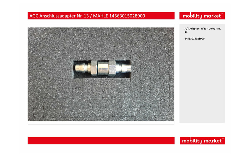 Zusatzbild 1 MAHLE Brain Bee AGC Anschlussadapter Nr. 13 14563015028900