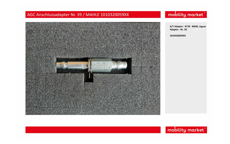 Zusatzbild 1 MAHLE Brain Bee AGC Anschlussadapter Nr. 39 1010320059XX