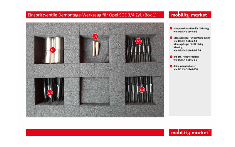 Zusatzbild 2 Einspritzventile Demontage-Werkzeug für Opel SGE 3/4 Zyl.